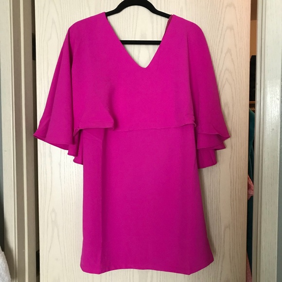 NWT Pink Cape Dress - Picture 5 of 6